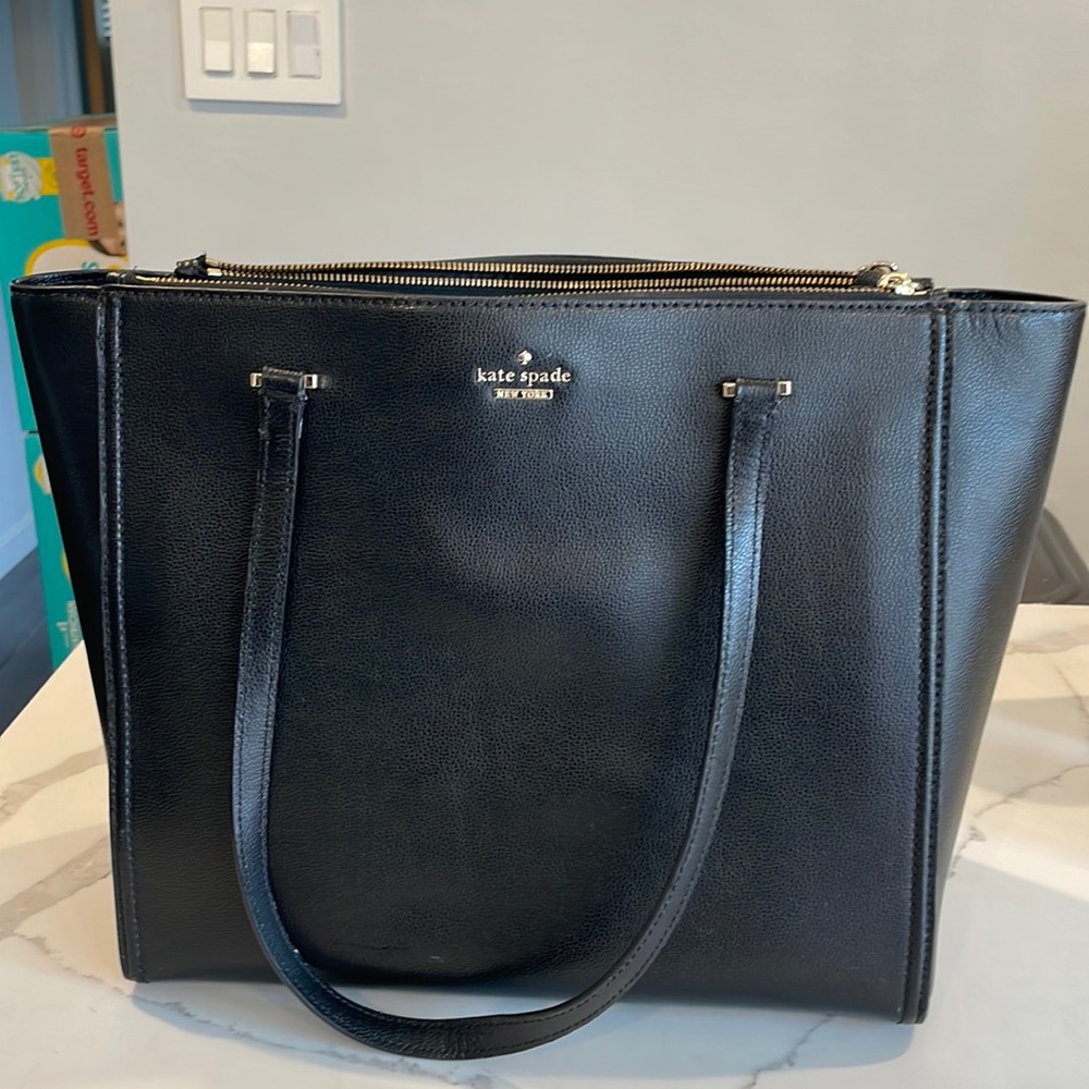 Kate spade black leather bag.